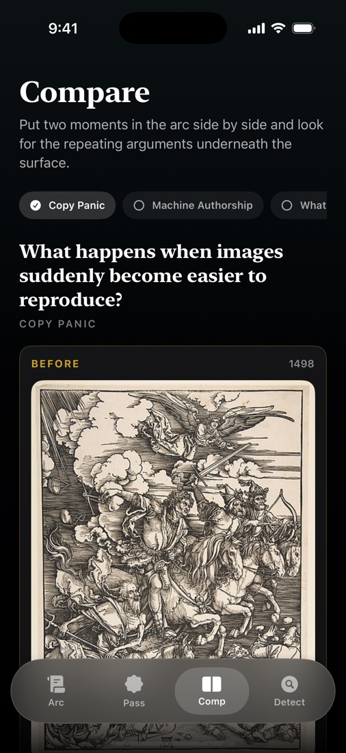 ArtArc screenshot — Compare Mode